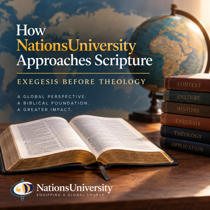 How NationsUniversity Approaches Scripture: Exegesis Before Theology